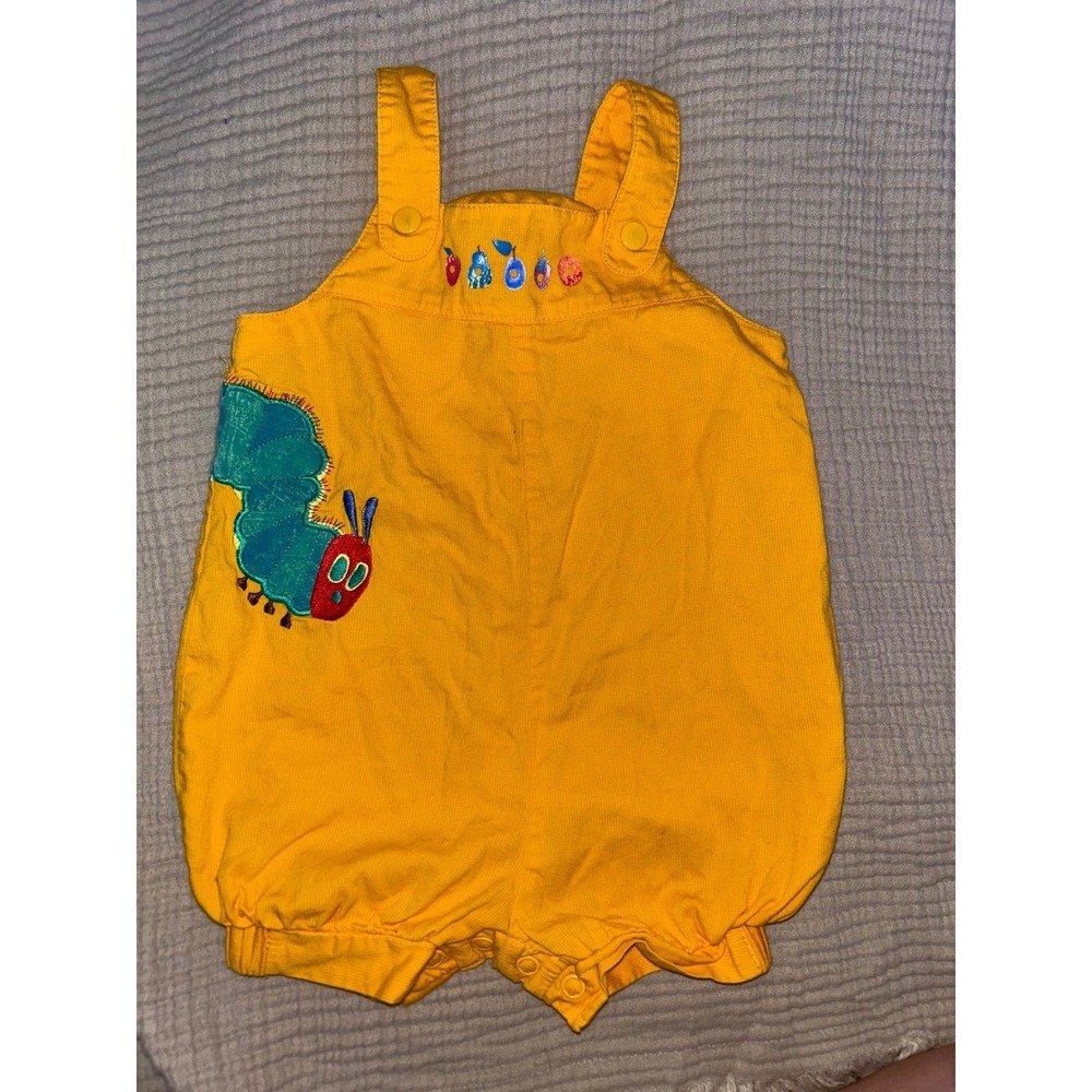 Vintage Carters Baby The Very Hungry Caterpillar Corduroy Romper 6-9M Eric Carle - Picture 6 of 6